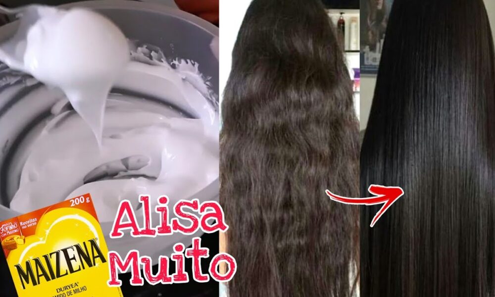 Cabelo Liso Escorrido Progressiva Caseira De Maizena Incr Vel