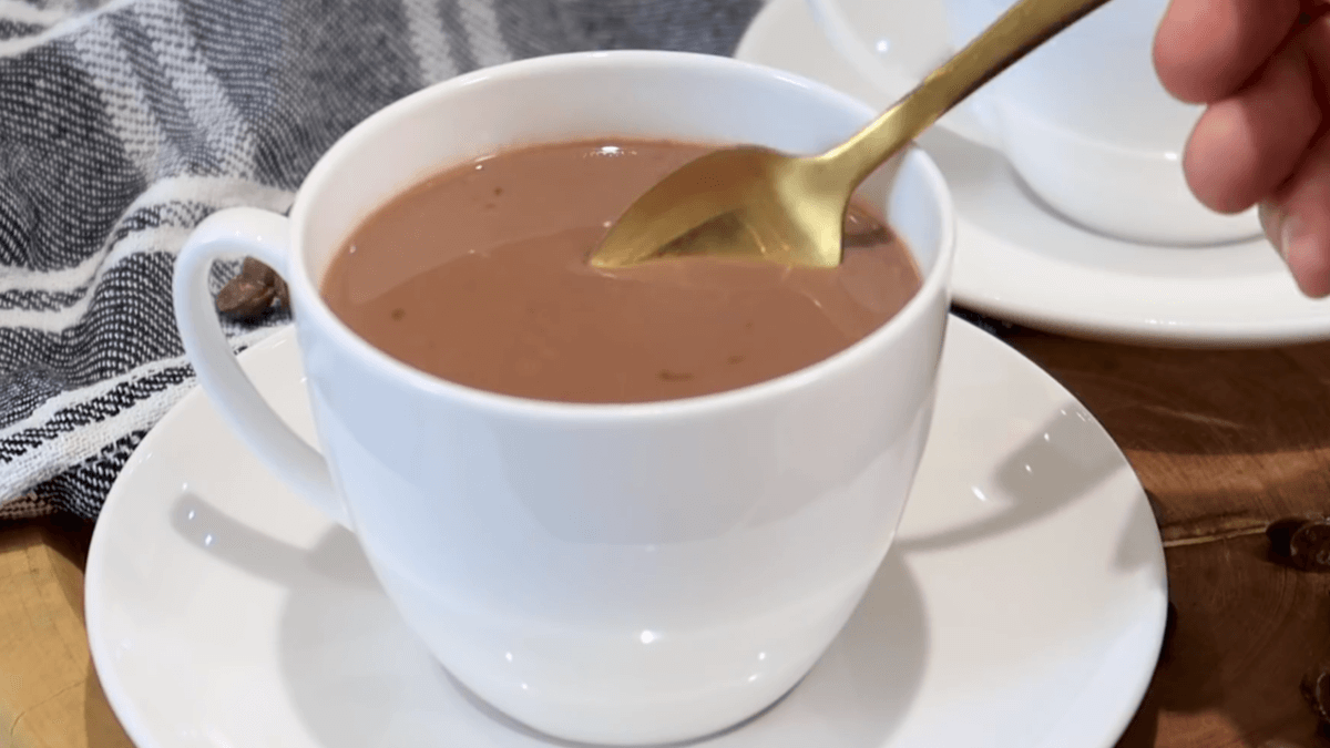 chocolate quente cremoso