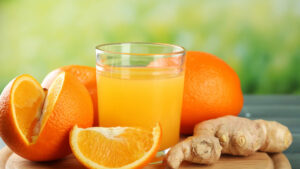 SUCO DE LARANJA COM GENGIBRE