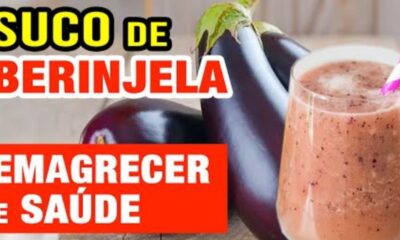 Poderoso suco de berinjela para emagrecer