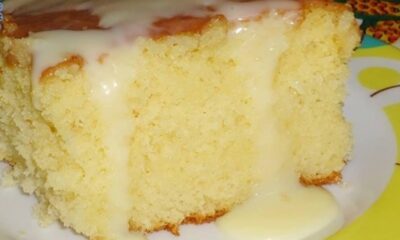 Bolo de leite de coco, fofinho e saboroso