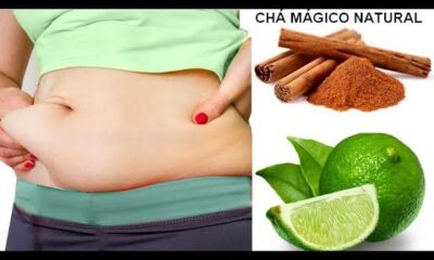 Chá mágico natural para perder gordura da barriga