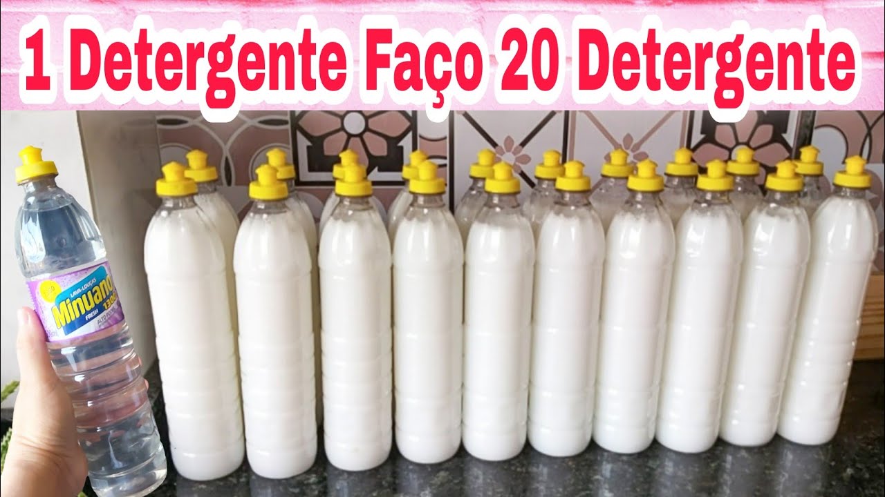 Com 1 detergente faço 20 detergente