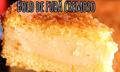 Bolo de fubá cremoso de liquidificador super fofinho