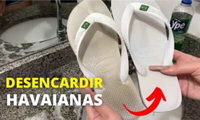 Como limpar e desencardir havaianas branca