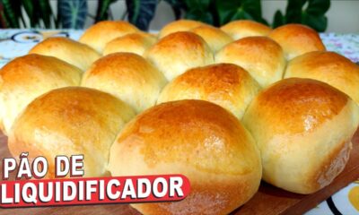 Pãozinho caseiro de liquidificador simples e super fofinho