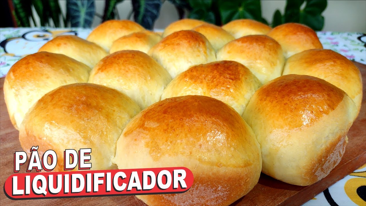 Pãozinho caseiro de liquidificador simples e super fofinho