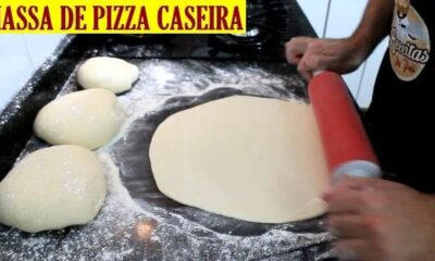 Massa de pizza caseira, massa profissional feita em casa