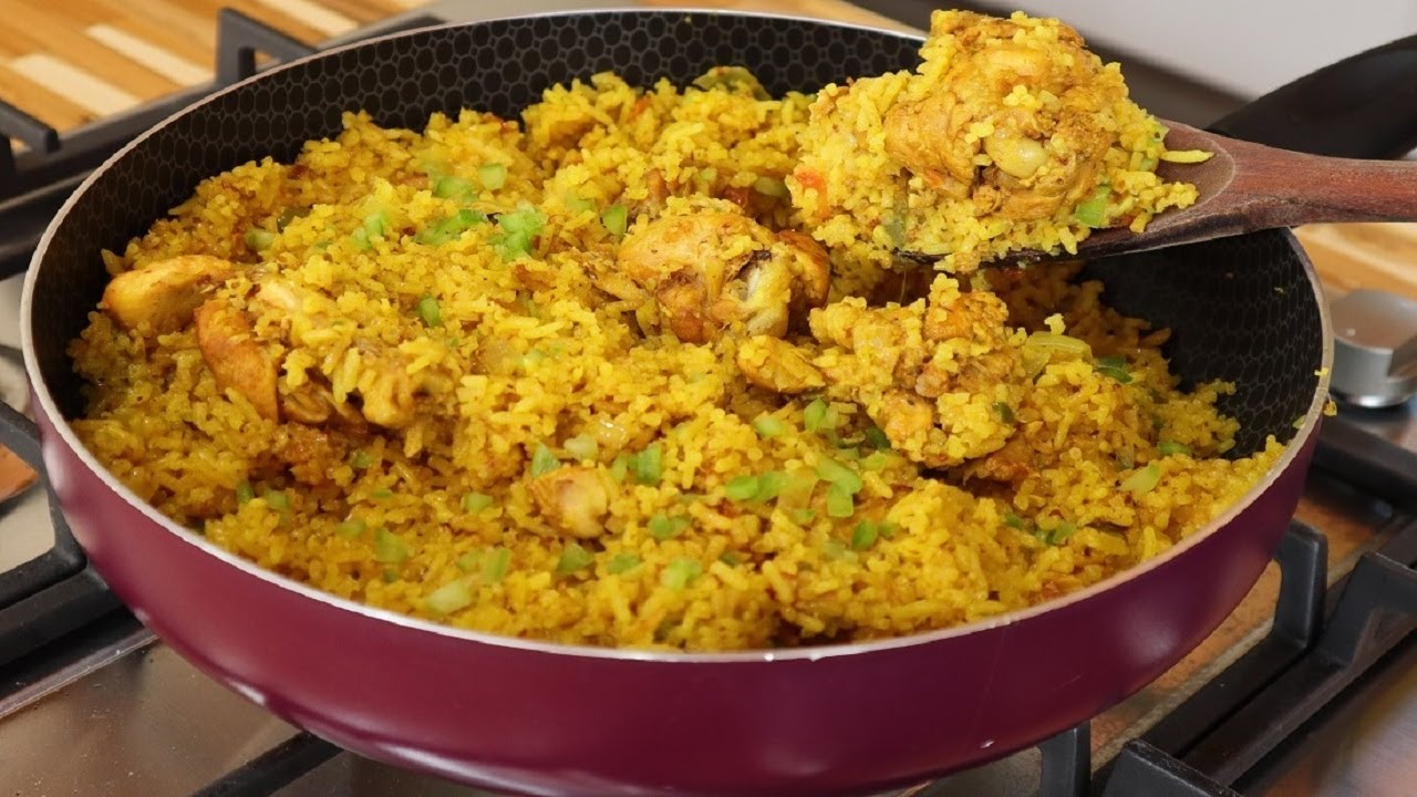 O melhor arroz com frango do mundo, fácil de fazer