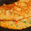 Omelete de aveia, receita de café da manhã saudável