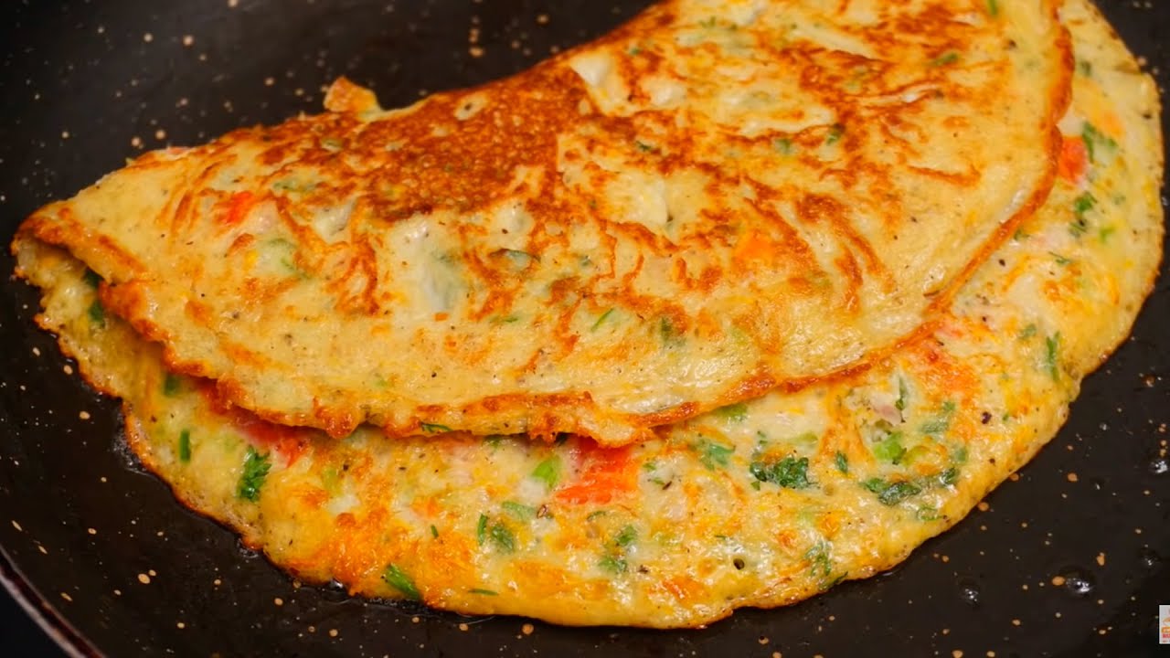 Omelete de aveia, receita de café da manhã saudável