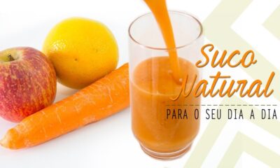 Suco seca barriga e ganha imunidade, maçã com cenoura