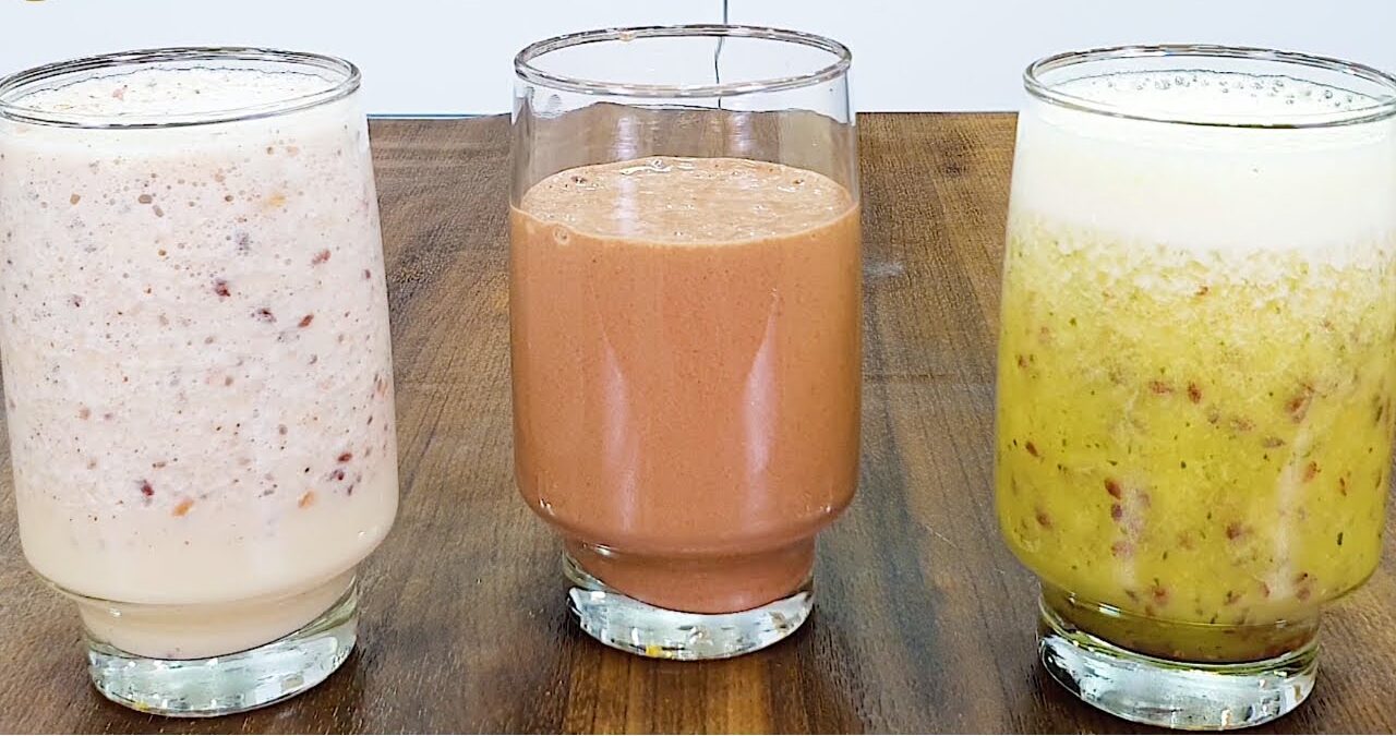 3 Shakes para emagrecer e secar a barriga