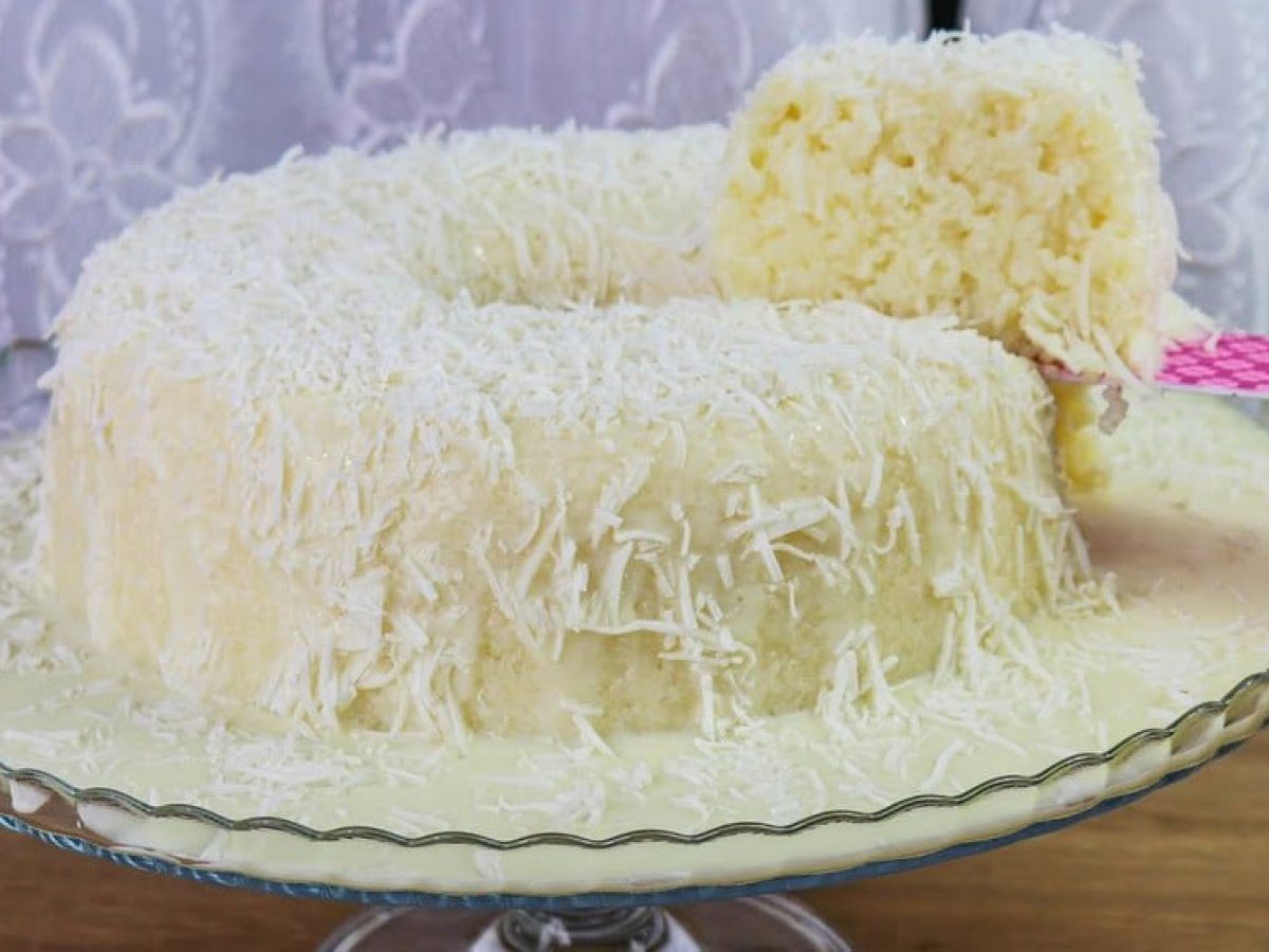 Bolo de tapioca granulada super cremosa e fácil